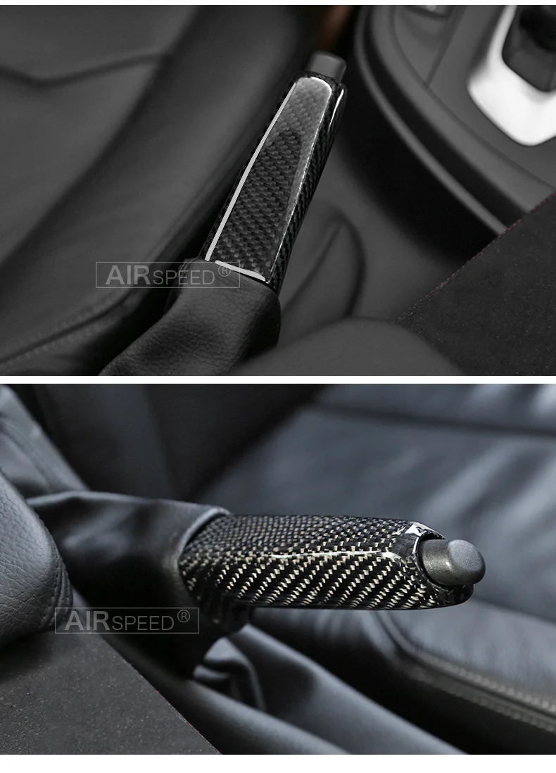 Carbon Fiber Universal Car Handbrake Grips Cover Interior for BMW 1 2 3 4 Series E46 E90 E92 E60 E39 F30 F34 F10 F20 Accessories