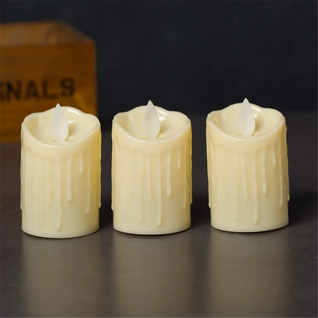 Flameless LED Candle Lamp Swing Flame Amber LED Candle Battery Operated