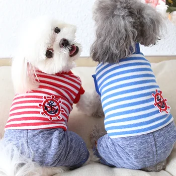 

Cute Stripe Dog Jumpsuit Winter Warm Fleece Small Dog Cat Coat Jacket Chihuahua Shirt Hoodie Clothes For Pitbull