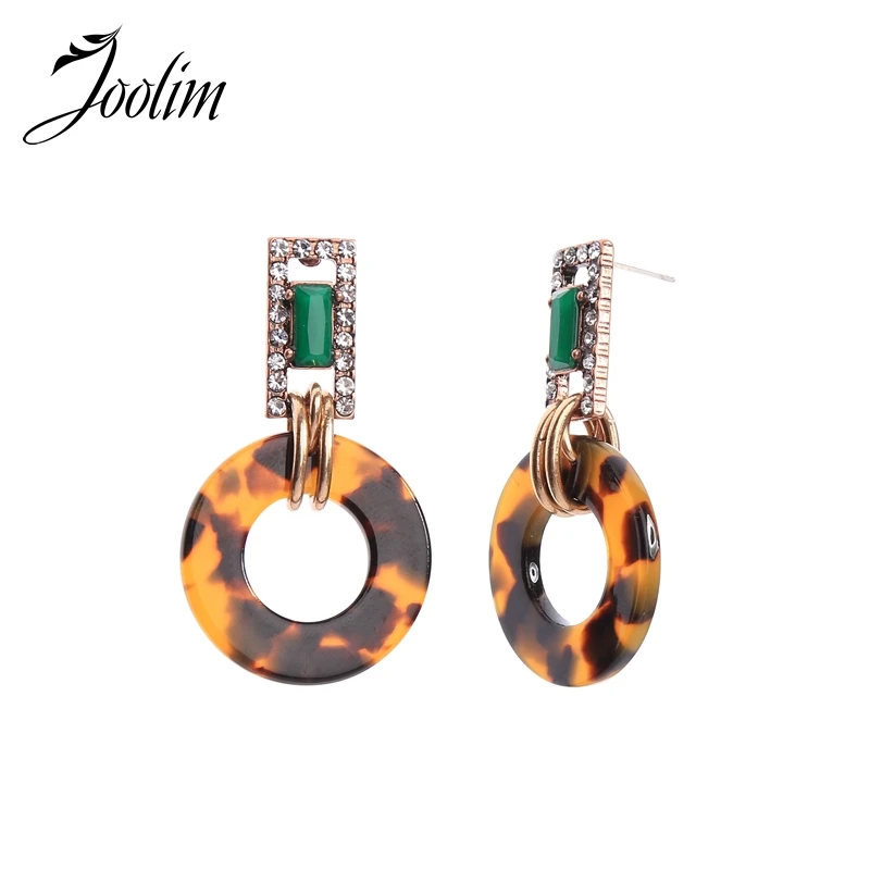 

Joolim Trendy Tortoise Resin Hoop Earring Design Earring Accessories