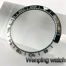 Parnis 38 мм Высокое качество черный/серый керамический ободок вставки подходят 40 мм чехол для часов мужские Часы Ободок