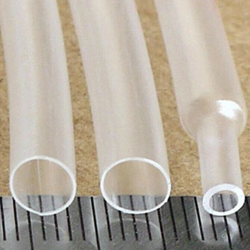 0.8mm-18mm  1Meter 2:1 Transparent Heat Shrink Tube Heat Shrink Tube Ultra Thin Tubing Cable Sleeves Wire