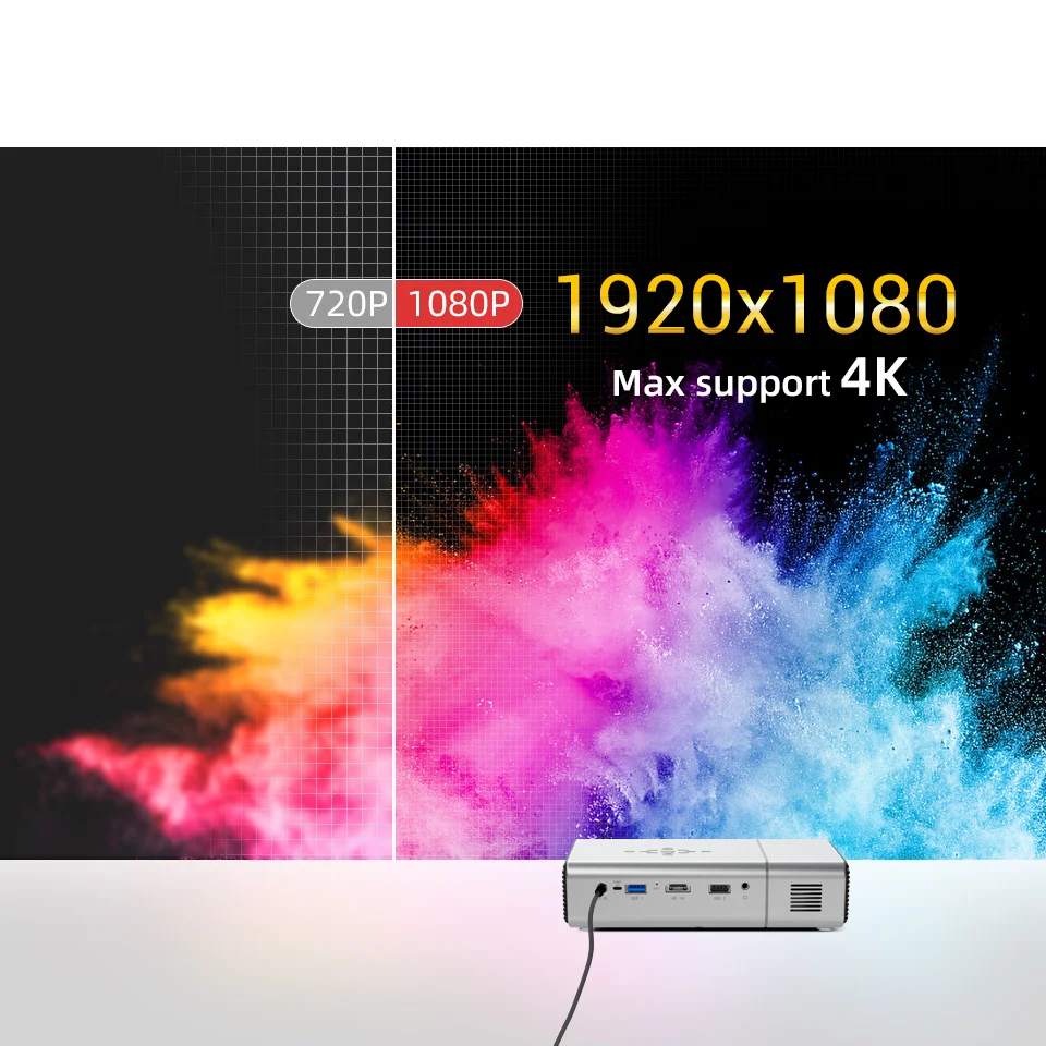 Byintek U50 Full HD 1080p mini 2k 3d 4k android Smart Wifi Projetor portátil laser Home Movie led dlp projetor beamer proyector-1