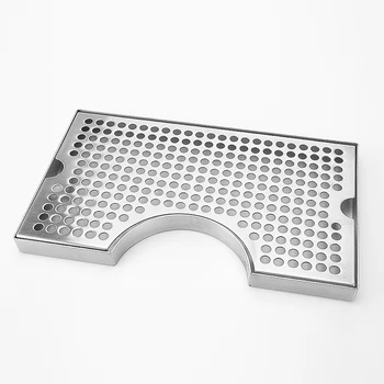 

Stainless Surface Mount 3" Column Beer Drip Tray Cut-Out No Drain for Draft Beer Tower with 4.5" Diameter Accessories Bar Column