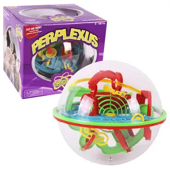 

100 Step 3D puzzle Ball Magic Intellect Ball Labyrinth Sphere Globe Toys Challenging Barriers Game Brain Tester Balance Training