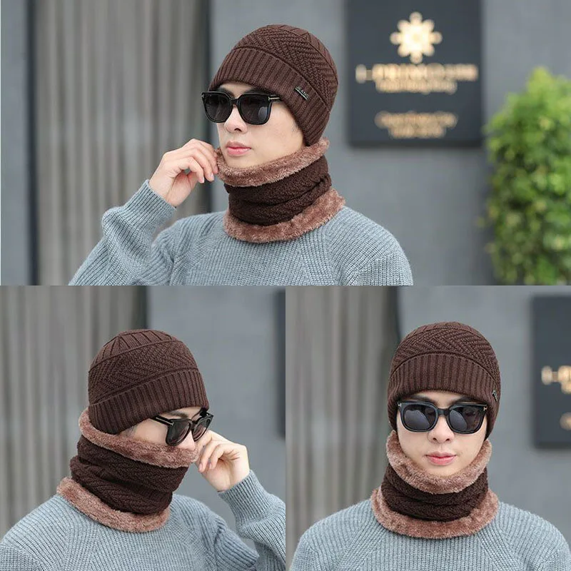 Sombrero de invierno para hombre, gorro de invierno, gorro de punto para hombre los hombres gorros