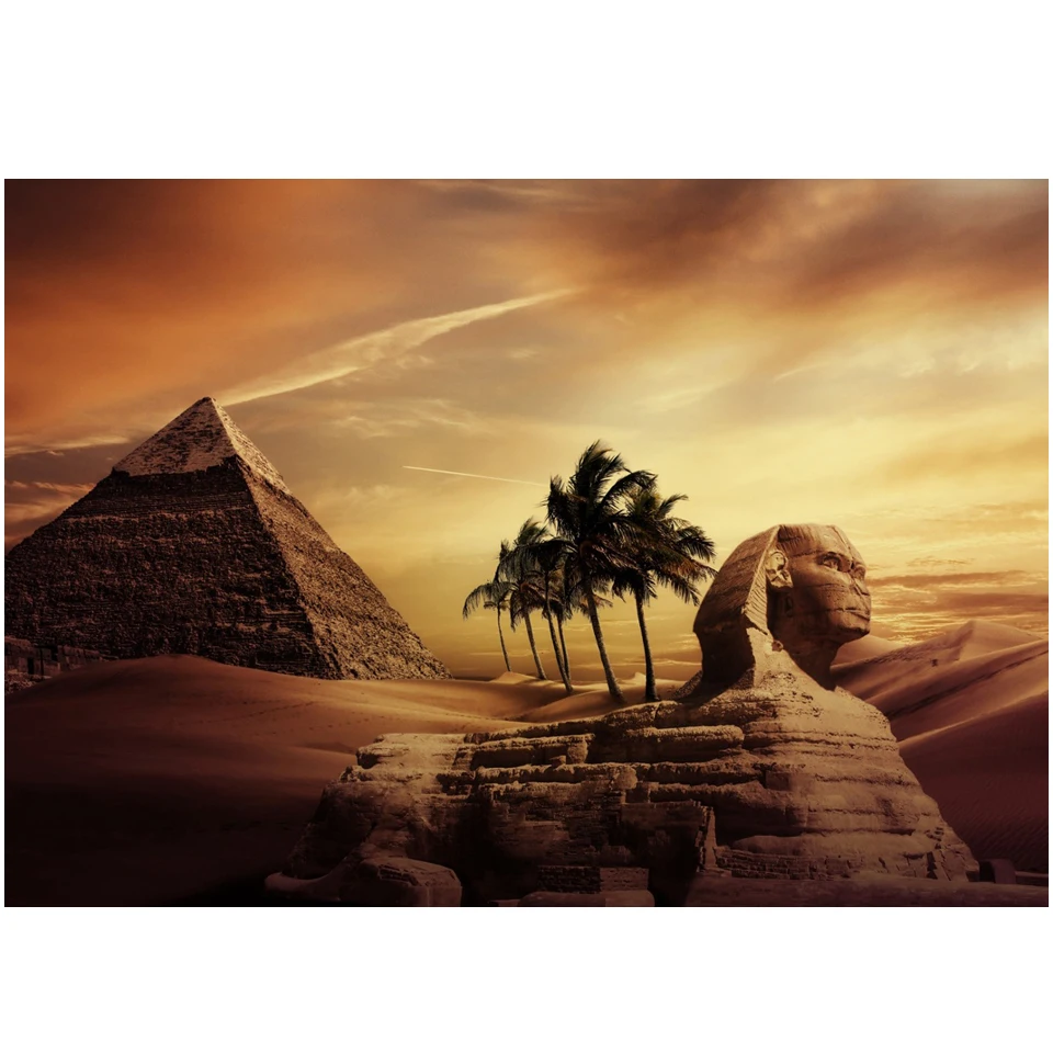 DIY Diamond Painting Egyptian Pyramid Sphinx Diamond Mosaic Cross stitch Square Round Diamond Rhinestone home decor pictures