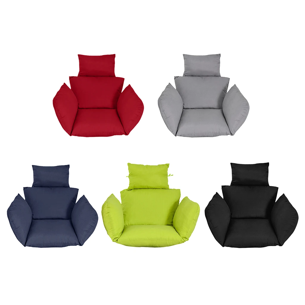 Thicken Swing Hanging Basket Seat Cushion Hanging Egg Chair Pad for Home Garden Rocking Chair Seat Cushion (No Chair)