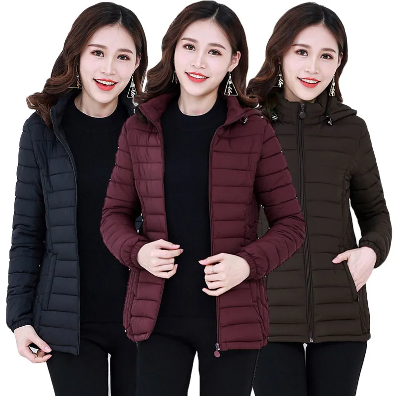 

2019 New Style Women's Short Slim Fit Cotton Overcoat Large Size Dress off Season down Jacket Cotton-padded Clothes Students Cas