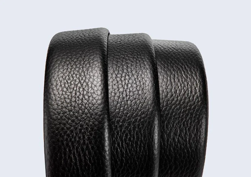 Automatic Buckle Minimalist All Black Belts Top Layer Cowskin Male Business Belt Fashion Jeans Strap Quality Assurance XKS201