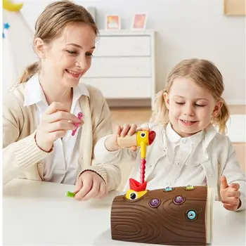 

Magnetic Toddler Toy Game Set, Fine Motor Skill Preschool Toys, Pretend Play for Girl and Boy 2 Years Old, Catching and Feeding