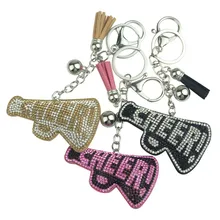 Поставка от производителя, стиль, креативная замша с инкрустацией стразами, английская надпись, брелок для ключей, скальдинг, горячие сверления, план, цепочка для ключей