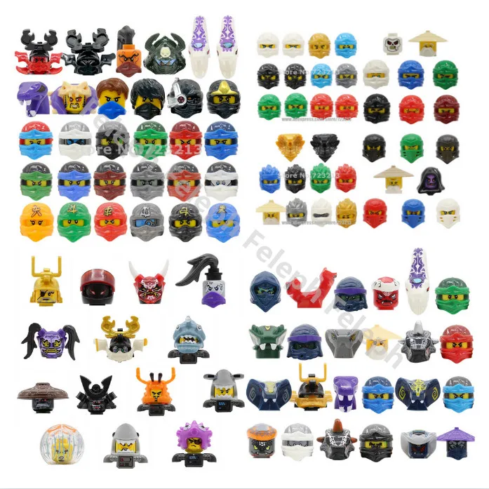 Single Sale Figure Head Cartoon Jay Cole Kai Zane Snake Warrior Bricks Model Building Blocks Toys for Children KDL801 KF6119 | Игрушки и