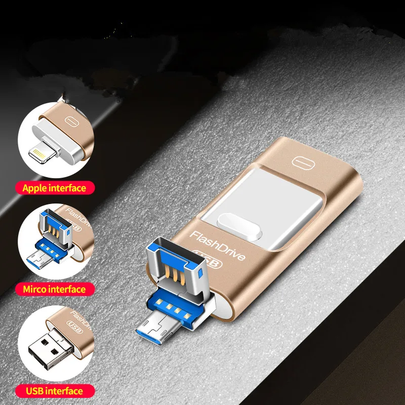 Новинка OTG Usb флеш-накопитель для iPhone/iPad/Android Phone 3,0 USB Cle Stick для iPhone6 7 8 X XS XR Pendrive 128GB диск на ключ