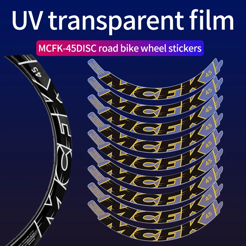 

MCFK 45 Disc Brake Wheel Sticker for Road Bike Bicycle Cycling Decals Cycle Accessoire bicycle stickers
