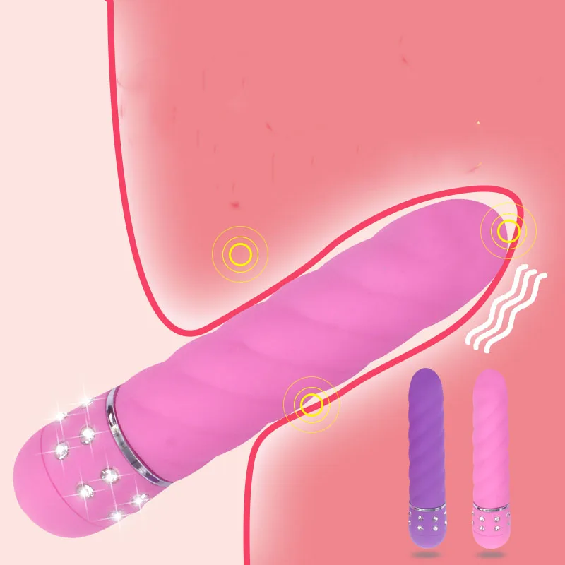 Candiway Twill Pattern Magic Mini Diamond AV Wand Vibrator Clitoris Stimulator G Spot Vibrating Dildo Sex Toys For Women | Красота и