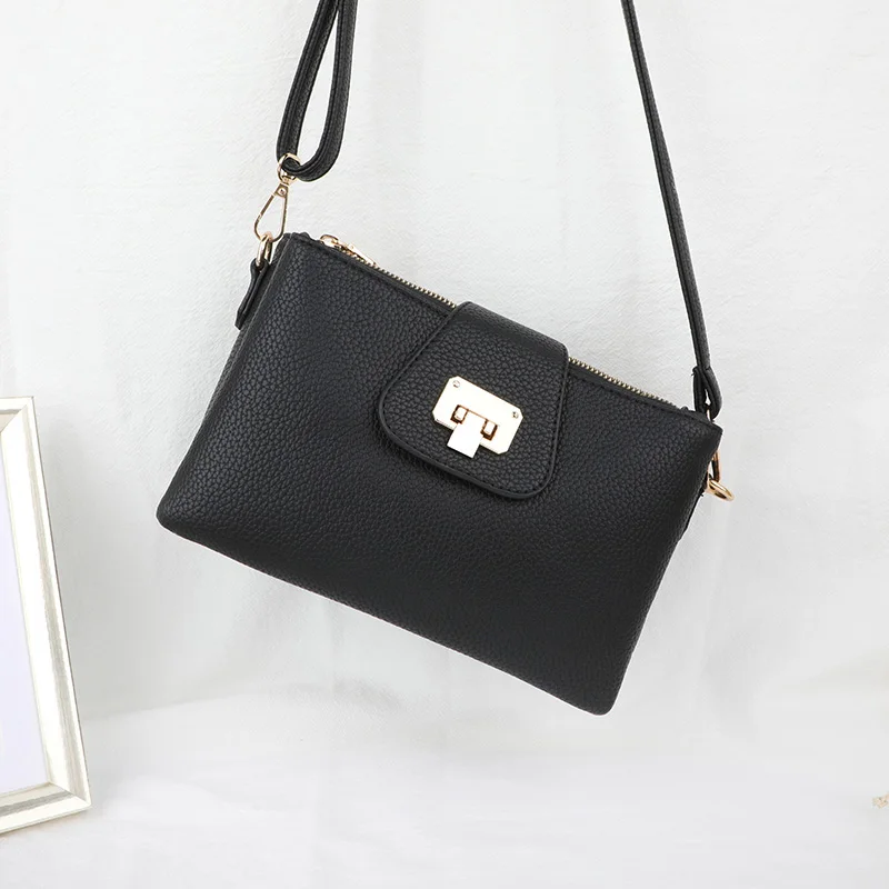  New Compartment Shoulder Bag Ladies Handbag Litchi PU Leather Crossbody Bags for Women Messenger Ba - 4000267122935
