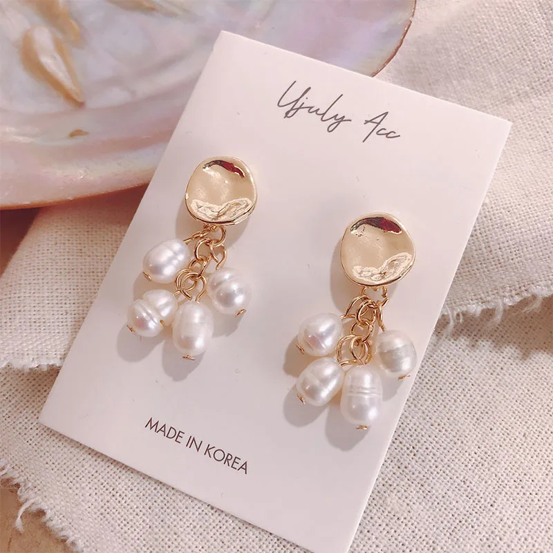 New-Fashion-Arrival-Metal-Classic-Water-Drop-Women-Dangle-Earrings-Imitation-Pearl-Earrings-Korean-Jewelry (1) - 副本