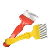 Нержавеющая сталь кроя вилка для меда 21-контактный вертикальный под углом 90 градусов; изогнутая игла для пчеловодства FP8