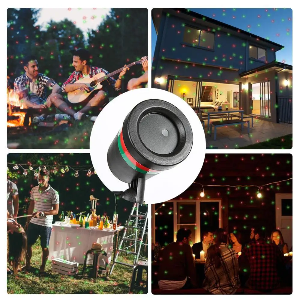 Christmas Snowfall LED Light Projector - Christmas Snow Light With Waterproof Plug In Moving Effect Wall Mountable