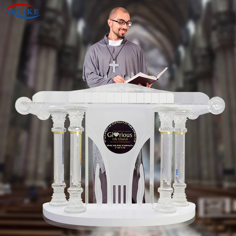 AKLIKE-white-gloss-Glass-Pulpit-for-Podium-Church-Organic-Pulpits-for