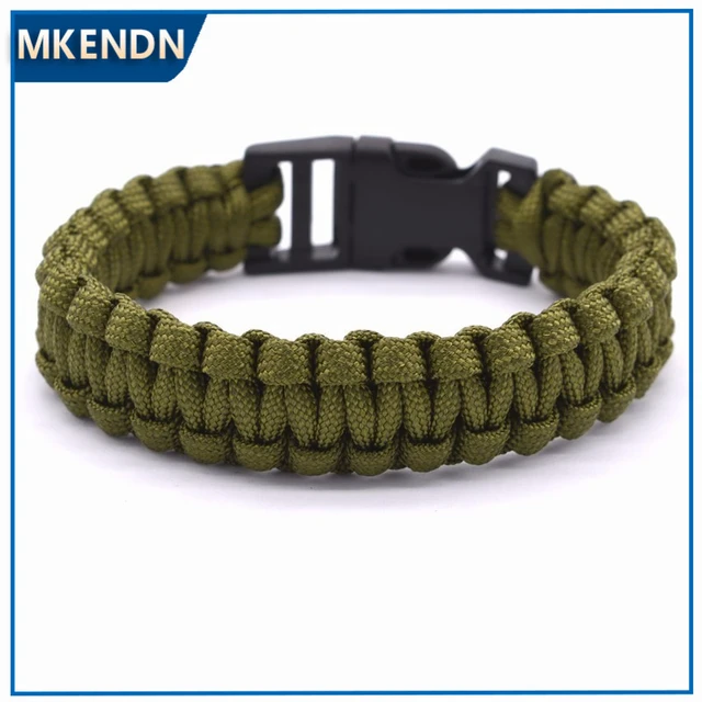 Outdoor Reise Camping Dünne Armee grün Geflochtene Cobra Weave Kunststoff  Schnalle Paracord Überleben Armband