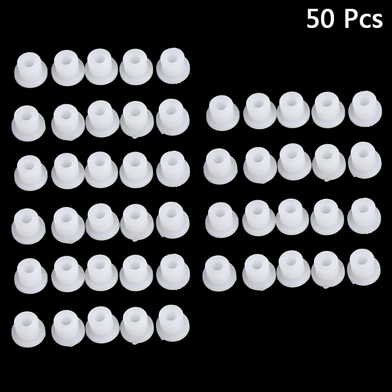 50pcs 10 Вт, 30 Вт, 50 шт./упак. Фрезер для ногтей, сверлильный Пластик защитные колпачки, используемые на 2 мм/0,078 ''и сверлами для ногтей, инструменты для ногтей электродрель поворотный инструмент, аксессуары - Цвет: 50pcs