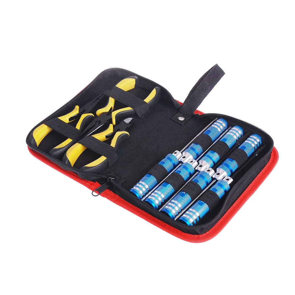 

Multi-function 10in 1 Tool Kit Screwdriver Pliers with Box for Align 450 Helicopter Plane RC Model Car Repair
