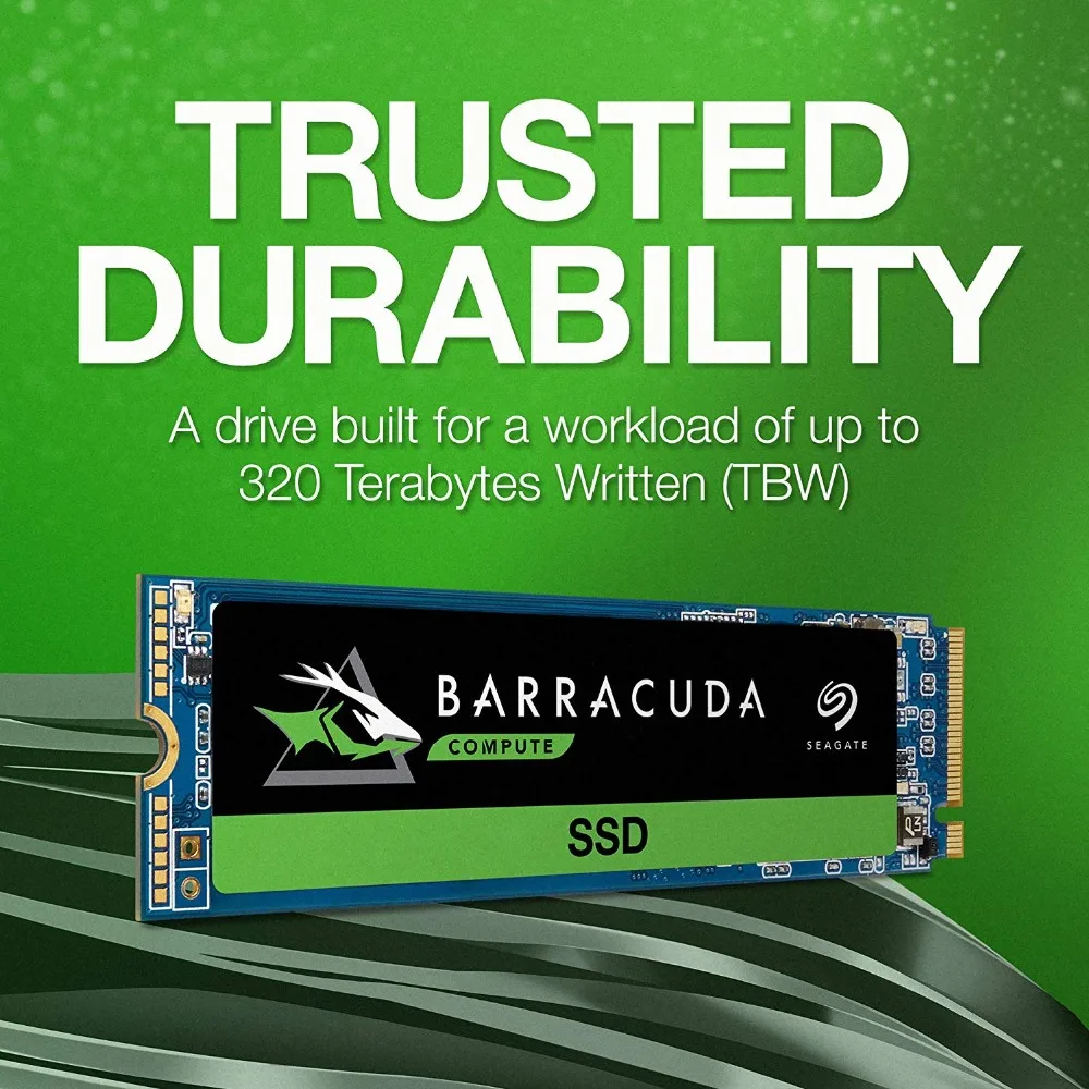 Seagate Barracuda 510 256 ГБ 512 ГБ SSD Внутренний твердотельный накопитель-PCIe NVMe 3D TLC NAND для игрового ПК, настольного компьютера