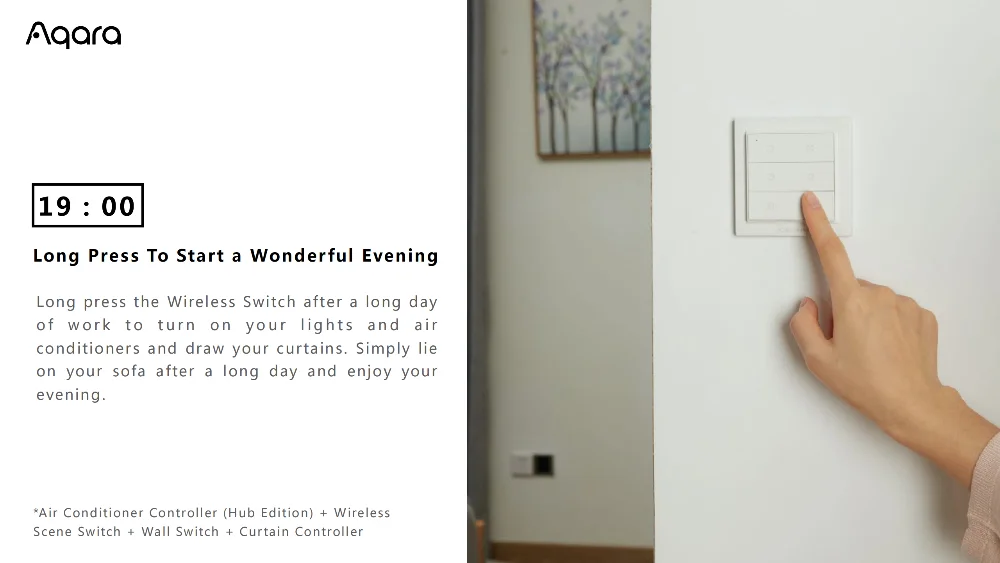 Aqara Opple Wireless Switch Magnetic Smart Light Switch App Control Wireless Wall Switch No Wiring Required for Mihome Mijia App