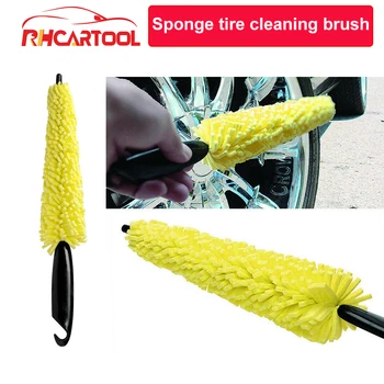 

Universal Auto Car Accessories Car Rims Care Tire Wheel Washing Brush Plastic Handle Vehicle Wheel Cleaning Brush Washing Sponge