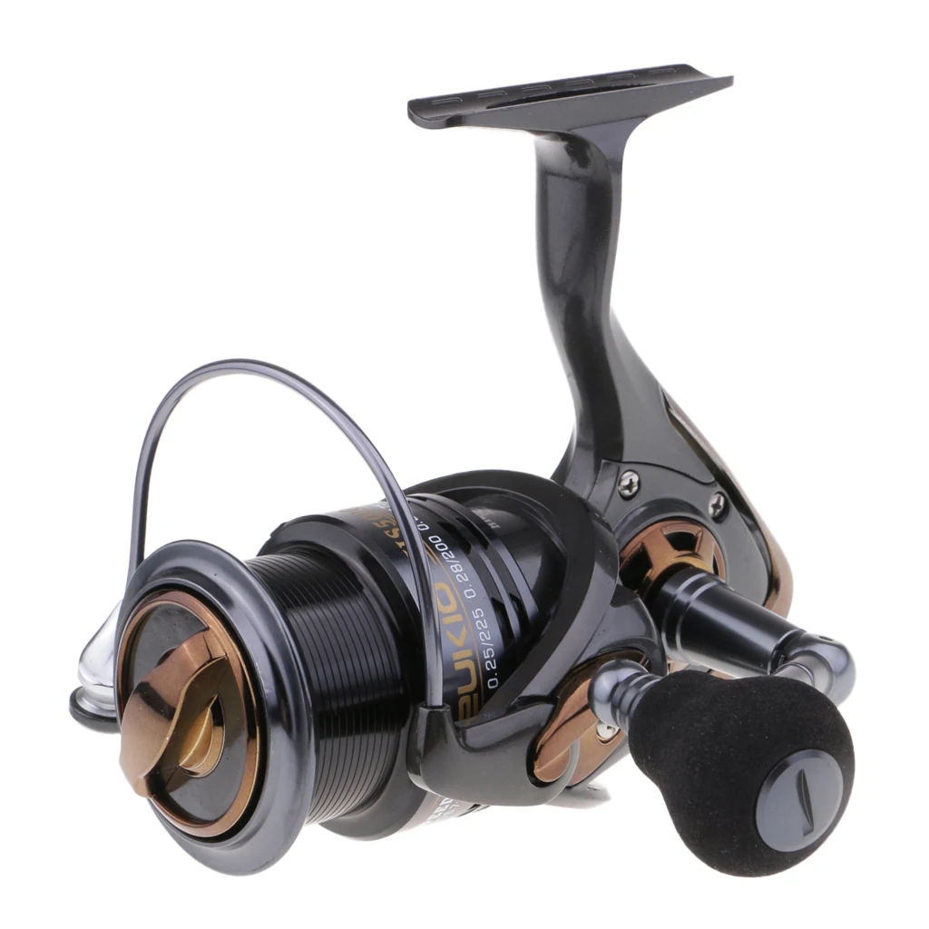 Spinning Reel Saltwater 5+1BB 6.7:1 Metal Spool Lure Fishing Reels with Shallow Spool