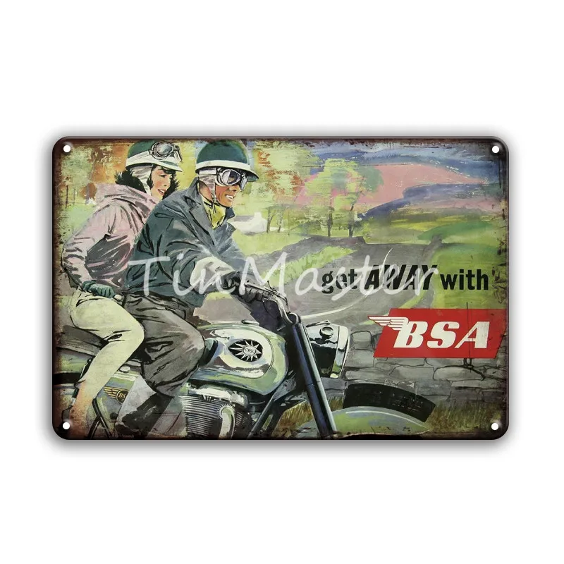 50475 Lambretta Triumph мотоциклы металлический оловянный гаражный Знак Домашний Декор Винтаж индийский плакат гостиная знаки настенные декоративные таблички - Цвет: 50475