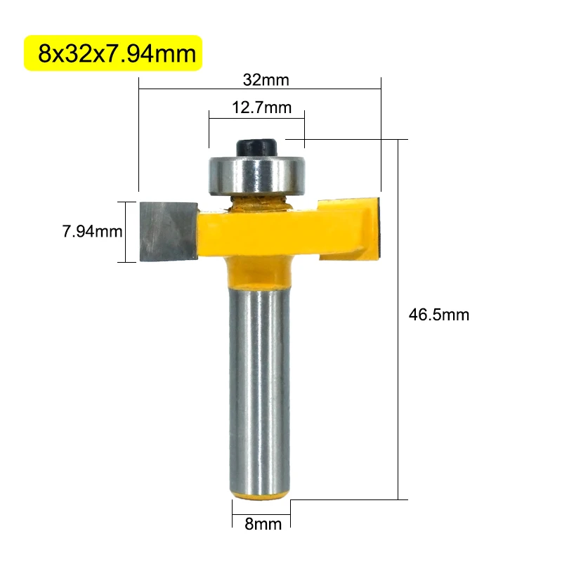 1pc 8mm Shank T-Sloting Router Bit Bit with Bearing Wood Slot Milling Cutter T Type Rabbeting Woodwork Tool for Wood MC02091 1pc 8mm Shank T-Sloting Router Bit Bit with Bearing Wood Slot Milling Cutter T Type Rabbeting Woodwork Tool for Wood MC02091