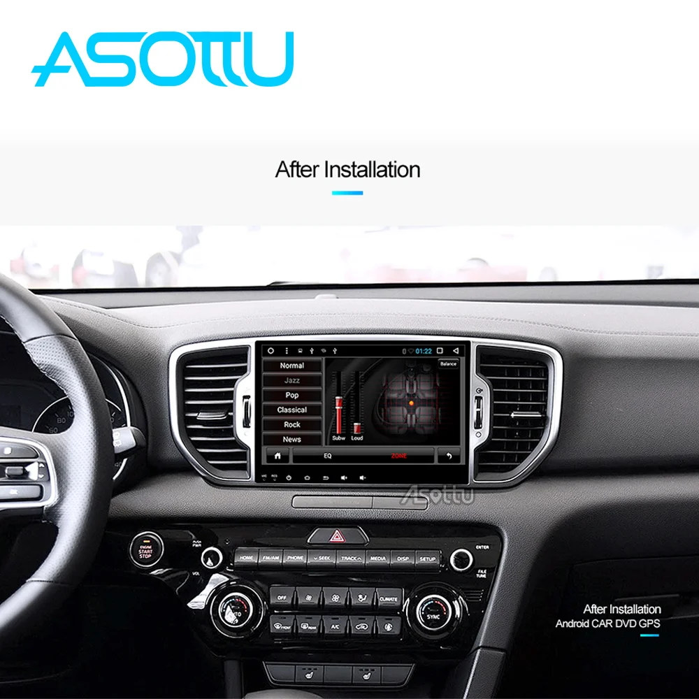 Top Asottu CKX59060 IPS android 9.0 PX30  car dvd player for KIA sportage 2016 2017 KX5 gps navigation 1 din car stereo 5