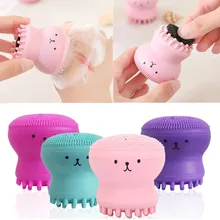 1Pc シリコーン小タコ洗顔ブラシ洗浄クレンザーディープ毛穴クレンジング剥離スキンケアツール楽器 TSLM2(China)