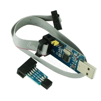 

2Pcs/Set 10Pin To 6 Pin Adapter Board + USBASP USBISP AVR Programmer USB ATMEGA8 ATMEGA128 ATtiny/CAN/PWM 10Pin Wire Module DIY