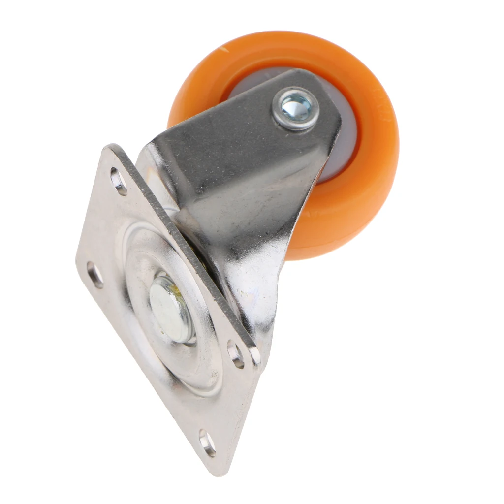 Orange Nylon Swivel Casters Castor Wheel 32mm, 17kg, 4pcs Pack