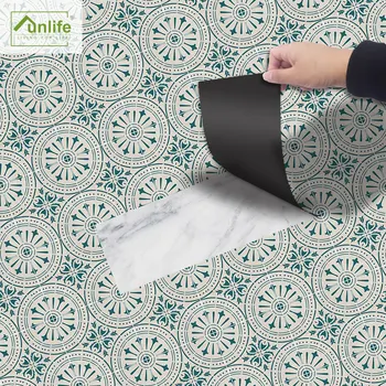 

Funlife®20x300cm Green Pattern Ground Sticker Anti-slip Self-adhesive Floor Sticker for Living Room Bathroom Kitchen Home Decor