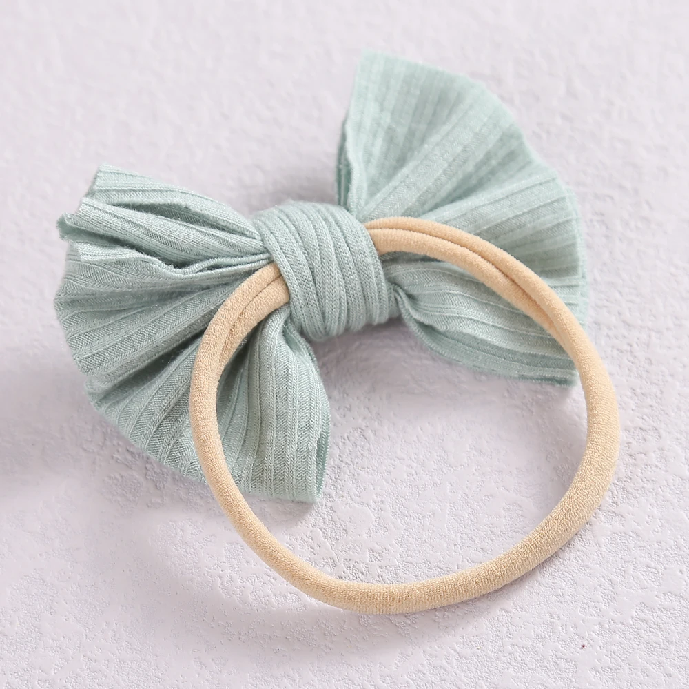 1pcs Cable Baby Bow Headbands Soft Children Nylon Baby Girl Headband Elastic Hair Bands For Baby Hair Accessories Kids Headwear baby essential 