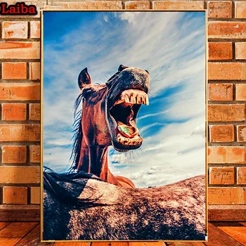 

diy 5d diamond painting donkey animal diamond embroidery full square round drill mosaic diamond rhinestone wall stickers decor