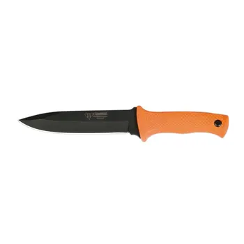 

Cudeman knife 177-W MoVa steel sheet 1.4116 black strut 15 cm and orange rubber handle 12 cm