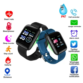 

New Smart Bracelet Blood Pressure Waterproof Fitness Tracker Sport Smart Watch Heart Rate Monitor Pedometer Smart Band Women Men