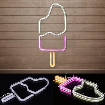 

Ice Cream LED Neon Sign Acrylic USB Light Beer Bar Bedroom Wall Decor Art Xmas Party Gift
