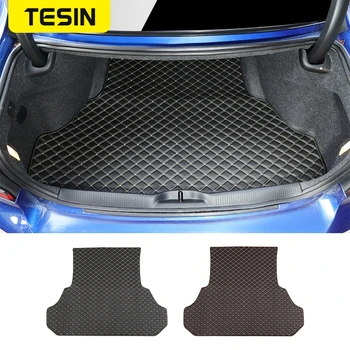 

TESIN Leather Floor Mats Car Trunk Mat Anti-Skid Protection Cargo Mats for Dodge Charger 2015+ Interior Accessories