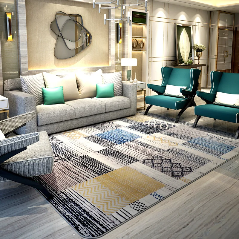 

Carpet living room European tea table bedside blanket Simple modern rectangular full carpet Nordic