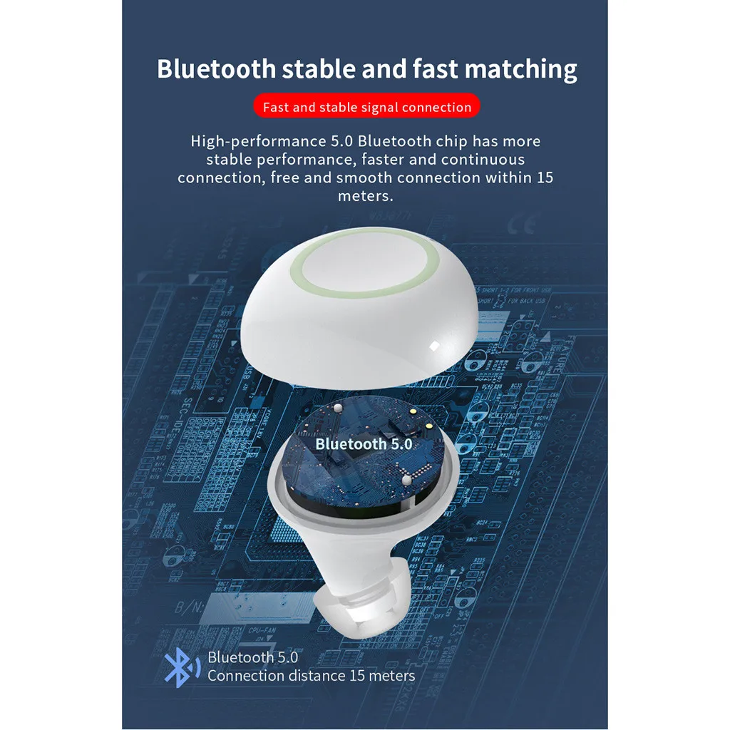 Mosunx TWS Беспроводная Bluetooth гарнитура Hifi с микрофоном беспроводная гарнитура стерео наушники с зарядным устройством для мобильного телефона