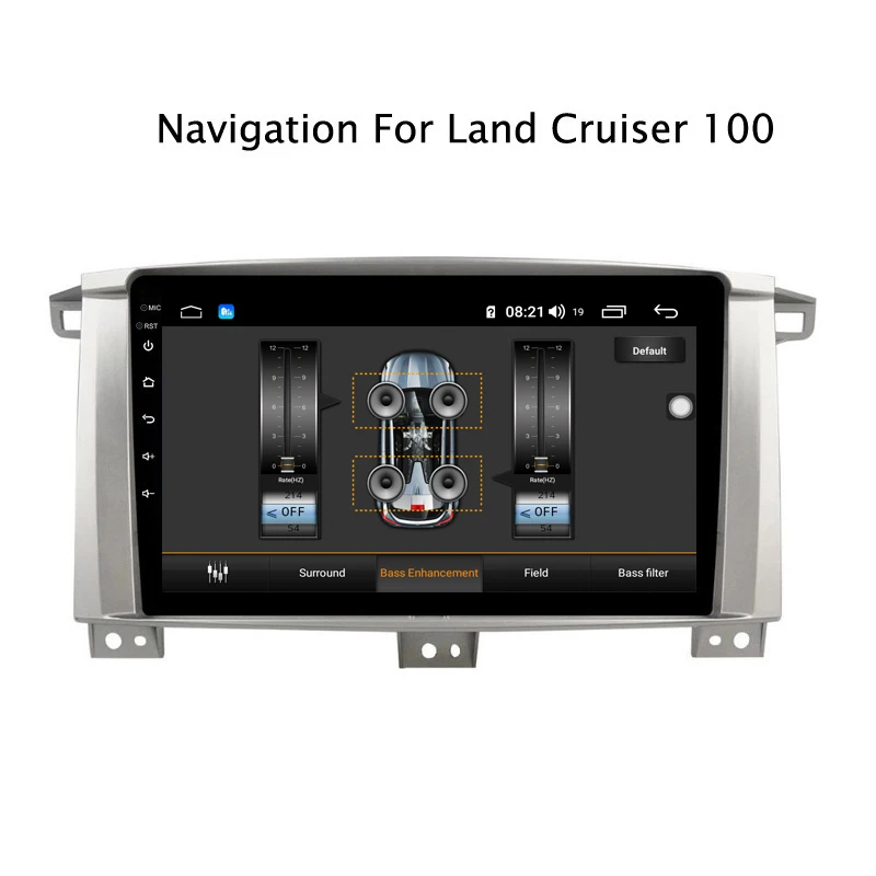 Clearance Ectwodvd 9inch Andriod 8.1 Car DVD GPS For Toyota LC 100 Land Cruiser 100 4G RAM 64G ROM CarPlay DSP 4G LTE with WIFI 5