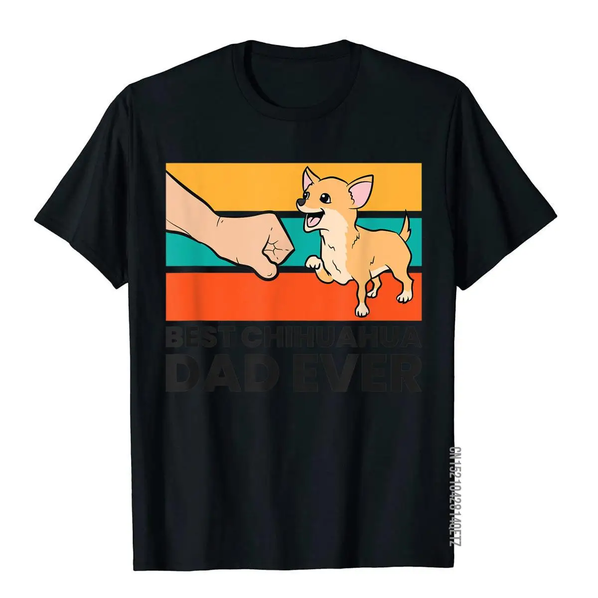 Chihuahua Papa Best Chihuahua Dad Ever T-Shirt__B5672black
