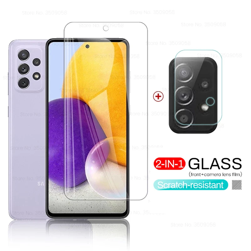 Vidrio templado para samsung galaxy a72, protector de pantalla de cámara de 2021 pulgadas, 4g/5g, 72 a72 6,7